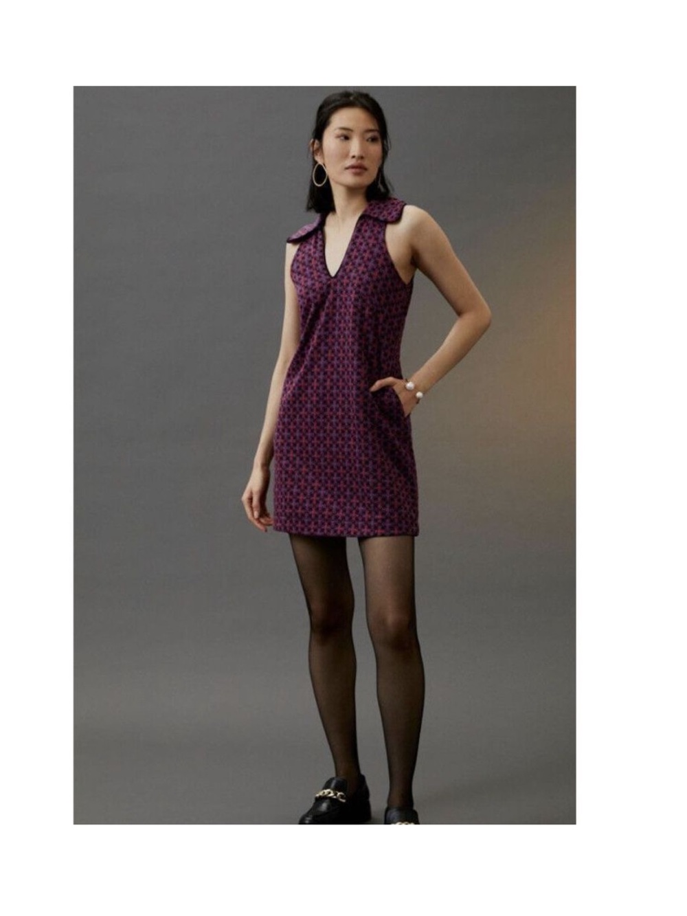 Anthropologie Maeve Jacquard Shift Mini Dress